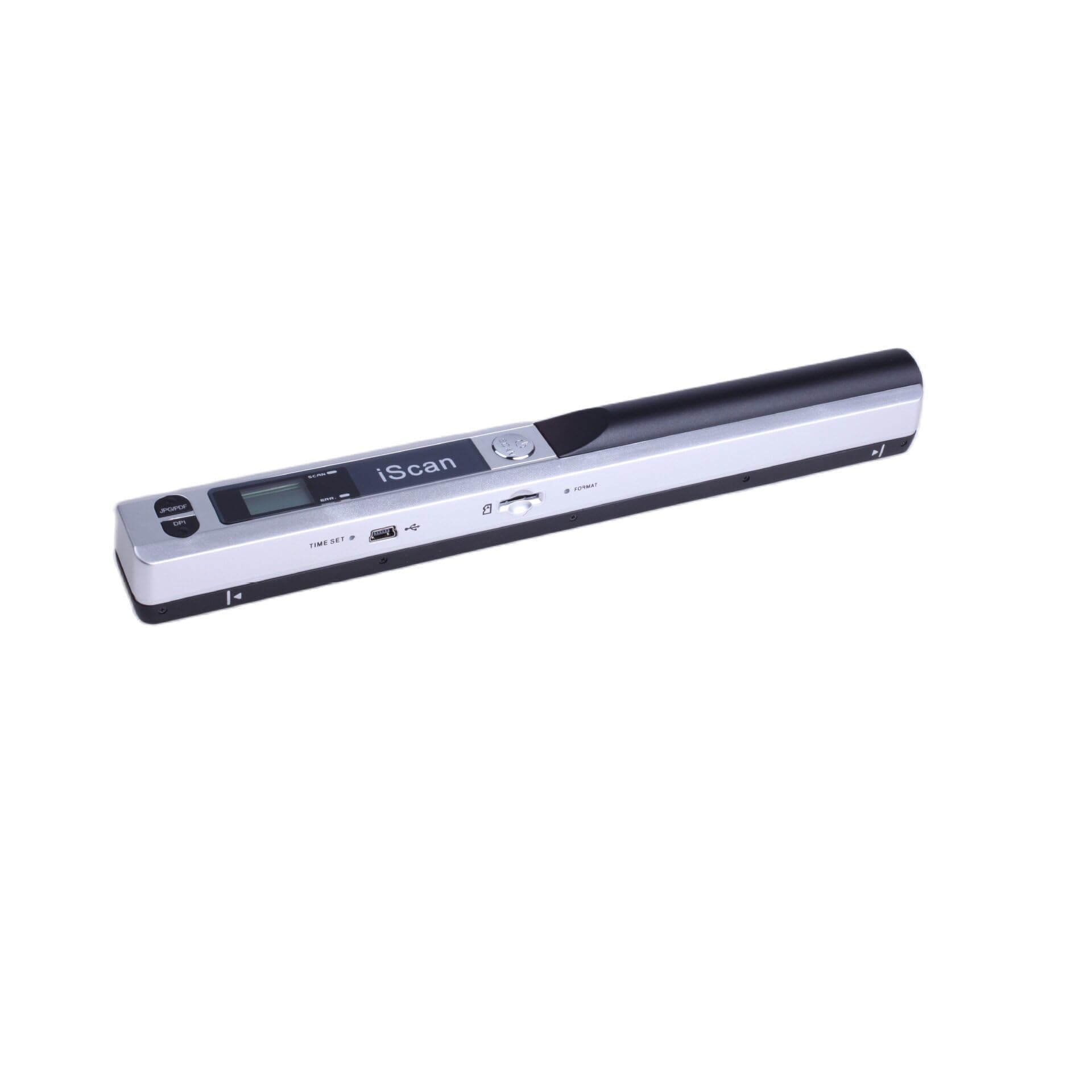 Portable Document Scanner - 900DPI Handheld Portable Scanner Image Scanner Scanning Wand A4 Colour Photo Mobile Scanner Handy Scan, JPG/PDF Format, with 16G SD Card (Silver)