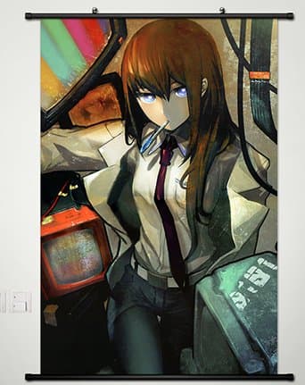 Steins Gate Wall Scroll Poster Fabric Painting For Anime Makise Kurisu 057 L