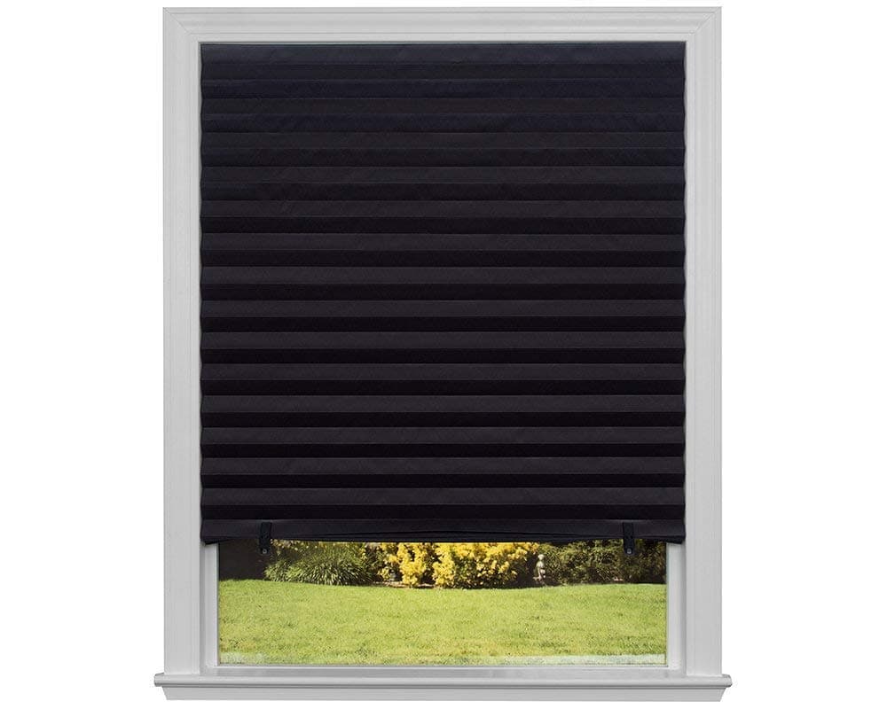 JUNICO Blackout Blinds Pleated Quick Fix Easy install and cordless