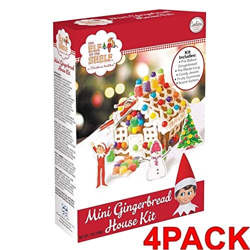 Mini Elf on the Shelf Gingerbread House Kit (4-Pack)