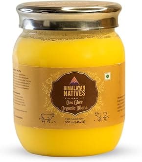 Himalayan Natives Organic Bilona Ghee 500ml | 100% Natural & Preservative-Free | Perfect Granular Texture | Pure Cow Ghee