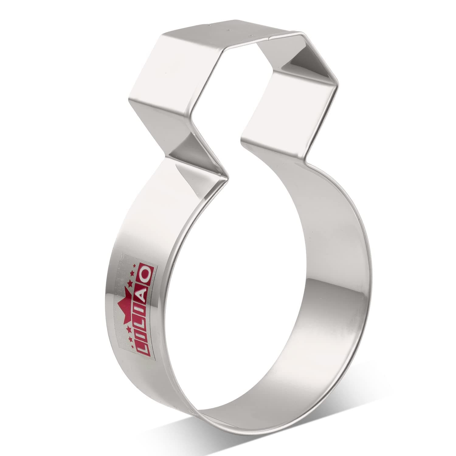 Diamond Ring Cookie Cutter for Wedding/Engagement - 2.8 x 4 inches - Stainless Steel