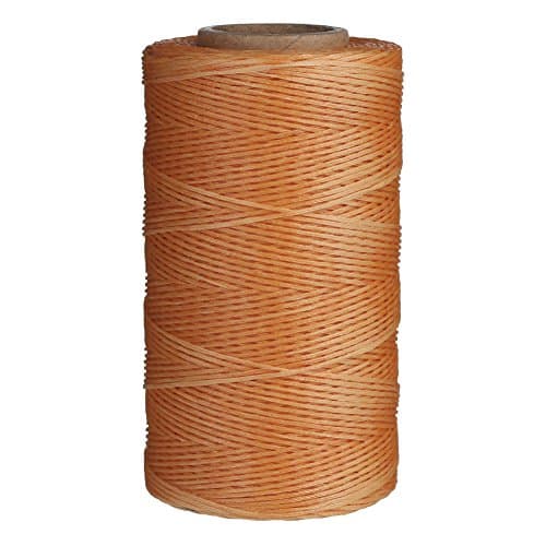 NHSUNRAY Wax Thread Waxed Craft Cord 260 Meter 1mm 150D for DIY Leather Hand Stitching (Light Brown)