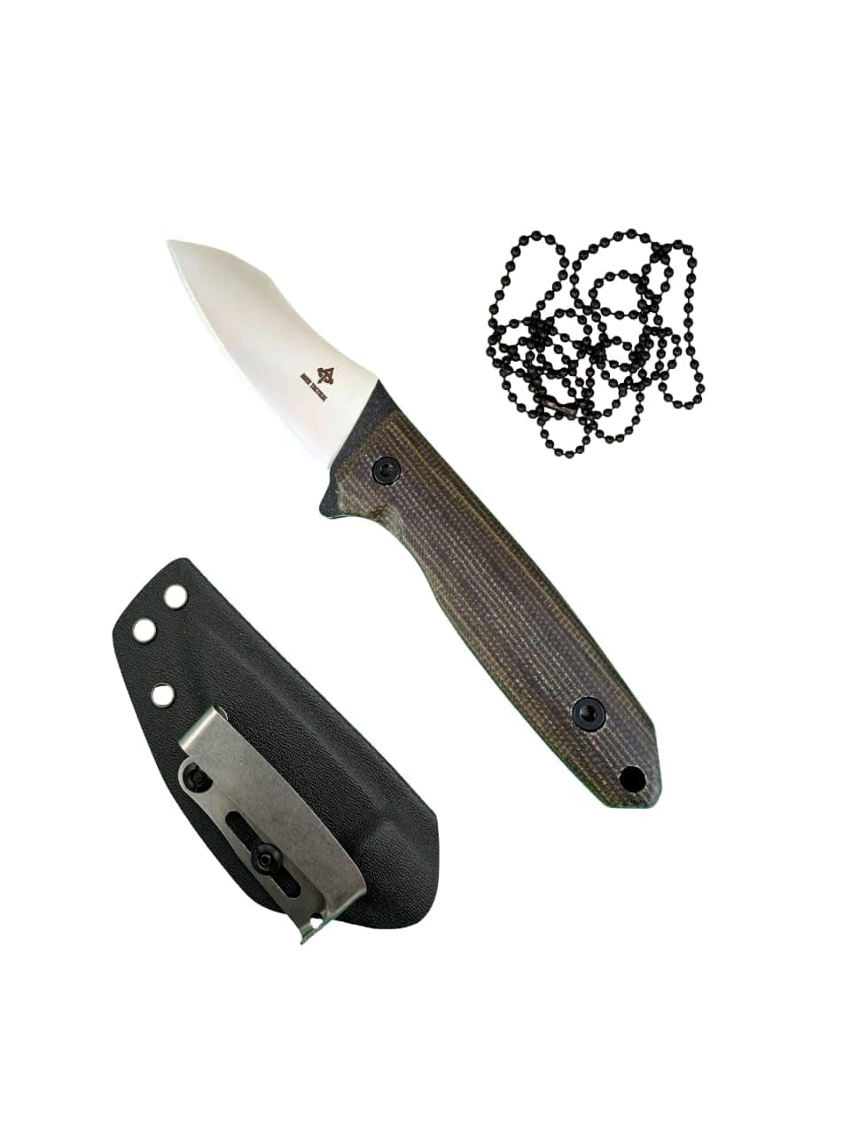 Fixed Blade, 3D Micarta Scales, EDC With Kydex Sheath, Ideal for Skinning, Survival, Camping, Hunting & Outdoors, Tactical Full Tang Knife (B_012)