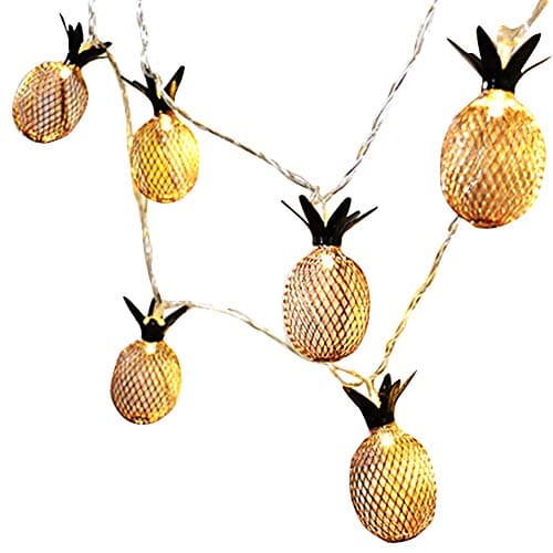 Fellibay Pineapple String Lights 6.6ft 20 LED Indoor Fairy String Lights for Bedroom Christmas Home Wedding Party Birthday Decoration (Batteries Needed)