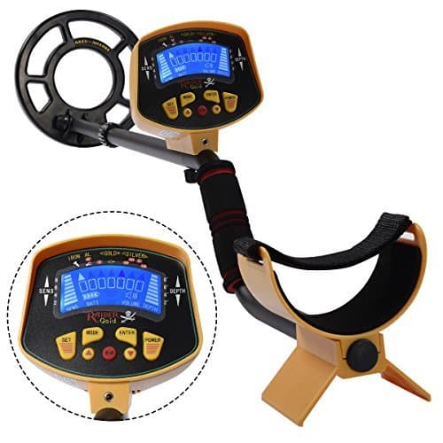 8" Waterproof Metal Detector Gold Digger Treasure Hunter with LCD Display and Headphone Jack