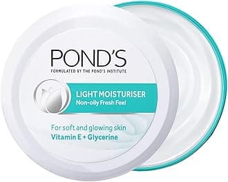 POND'S Light Moisturiser, Non- Oily With Vitamin E And Glycerine, For Soft And Glowing Skin, 150 ml