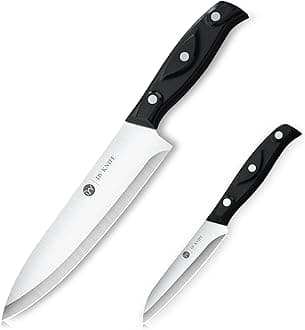 Chef Knife - Kitchen Knives, 8 inch Chef's Knife, 4 inch Paring Knife, High Carbon Stainless Steel with Ergonomic Handle