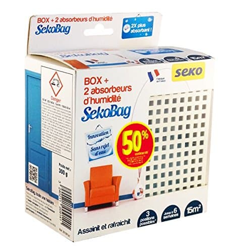 Seko Box Sekobag X2 150g Air Dehumidifier with 2 Absorbers, White, 201091410100