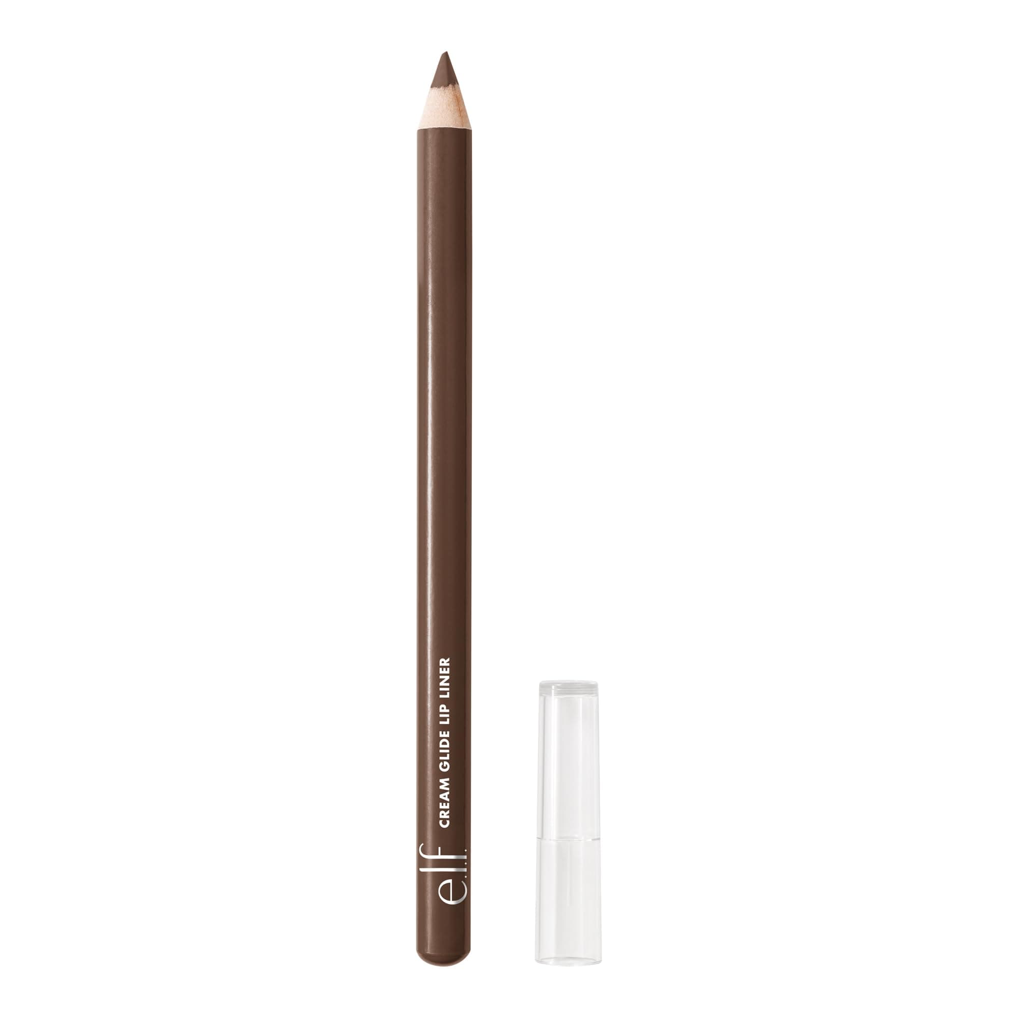 e.l.f. Cream Glide Lip Liner, Lip Shaping & Modeling, Highly Pigmented Pen, Semi-Matte Finish, Vegan & Cruelty Free, Dark Cocoa