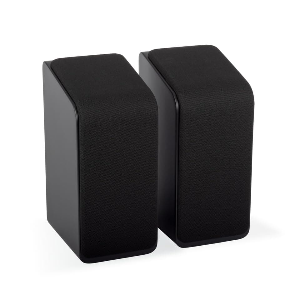Platin Wireless Home Audio Speaker System Upfiring Drivers Speaker Pair for 360 Immersive Wireless WiSA Surround Sound - Black