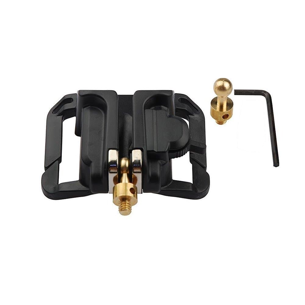 Eggsnow Camera Waist Belt Buckle Button Camera Belt Clip Holster Holder for DSLR Camera(Canon 5D2 Nikon D7100 Sony etc) - Black