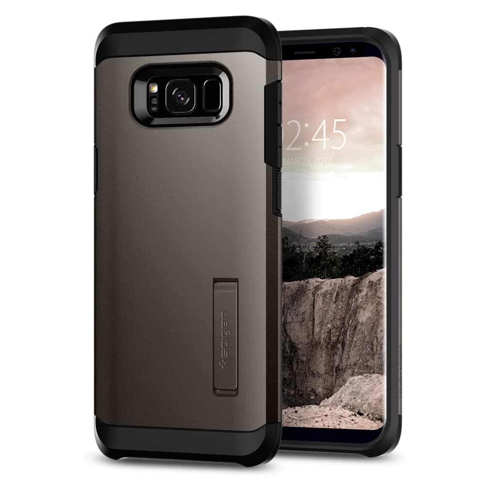 Spigen Tough Armor designed for Samsung Galaxy S8 cover case - Gunmetal