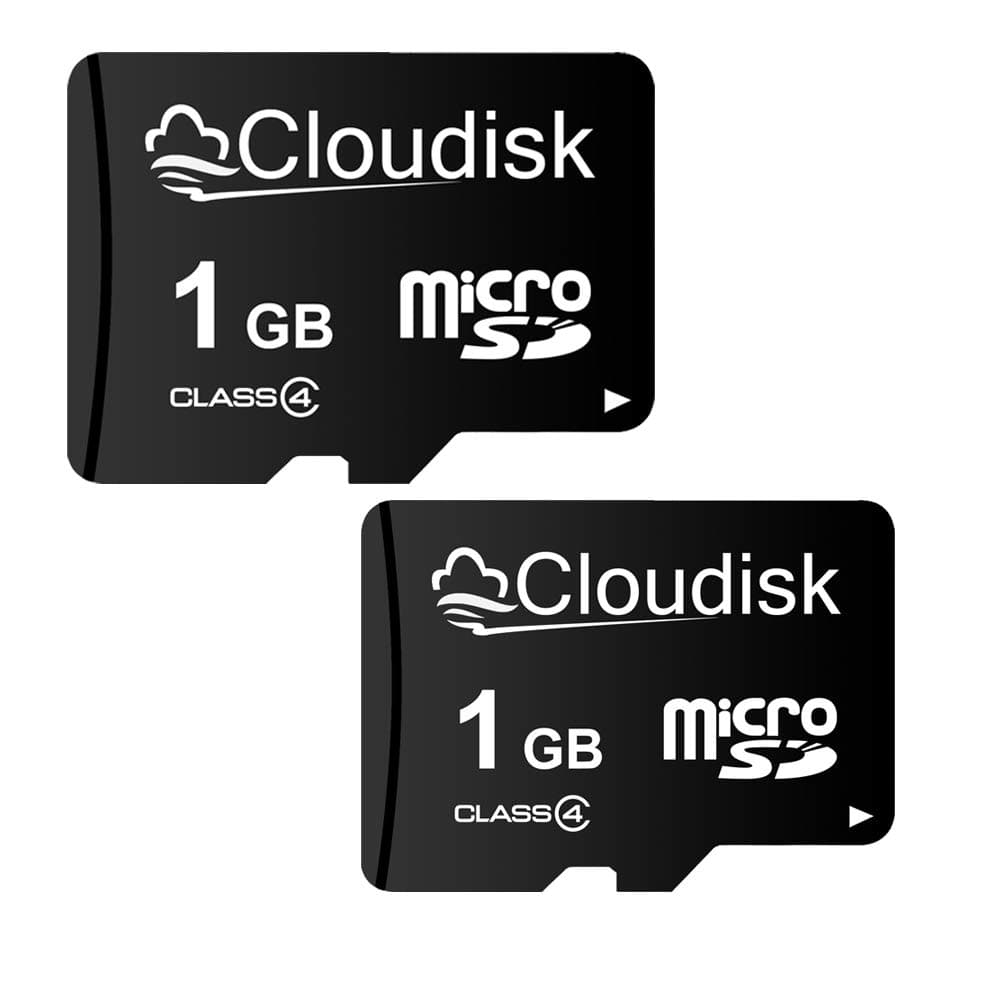 Pack of 2 Micro SD Card 1GB Flash Memory Card C4 with SD Adapter (1 GB)