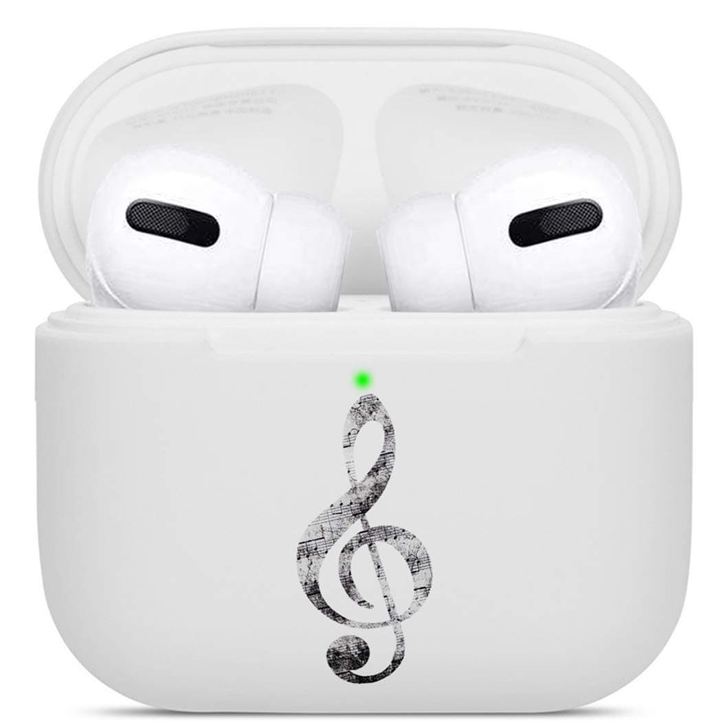 Case for Pods Pro, Silicone Protective Case Cover Skin Replacement Wireless 2019 Cute Compatible with Pods Pro Music Note