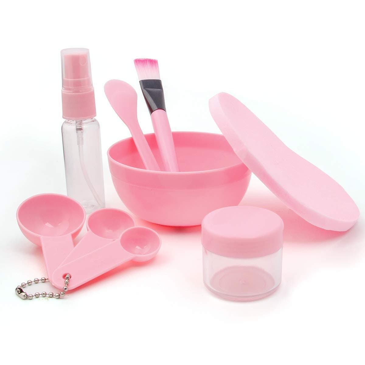 Adecco LLC Face Mask Mixing Bowl Set, 9 in 1 DIY Facial Mask Bowl Kit Brush Spoon Spatula Facial Care Tools