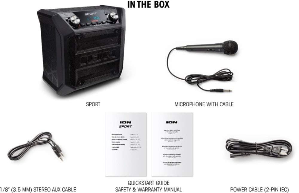 ION Audio SPORT Wireless All-Weather Rugged Bluetooth Speaker System (Sport Tailgater) (Renewed)