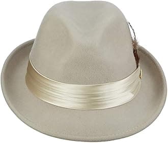 STACY ADAMS Men's Crushable Wool Felt Snap Brim Fedora Hat