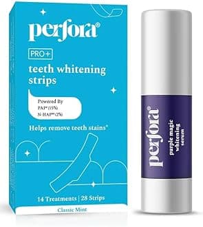 - Perfora Teeth Whitening Combo | Purple Serum - 30ml & Teeth Whitening Strips - 14 Treatment | Enamel-Safe & Sensitivity-Free Teeth Whitening Oral Care Formula For Tooth Stain Removal | Pack Of 2