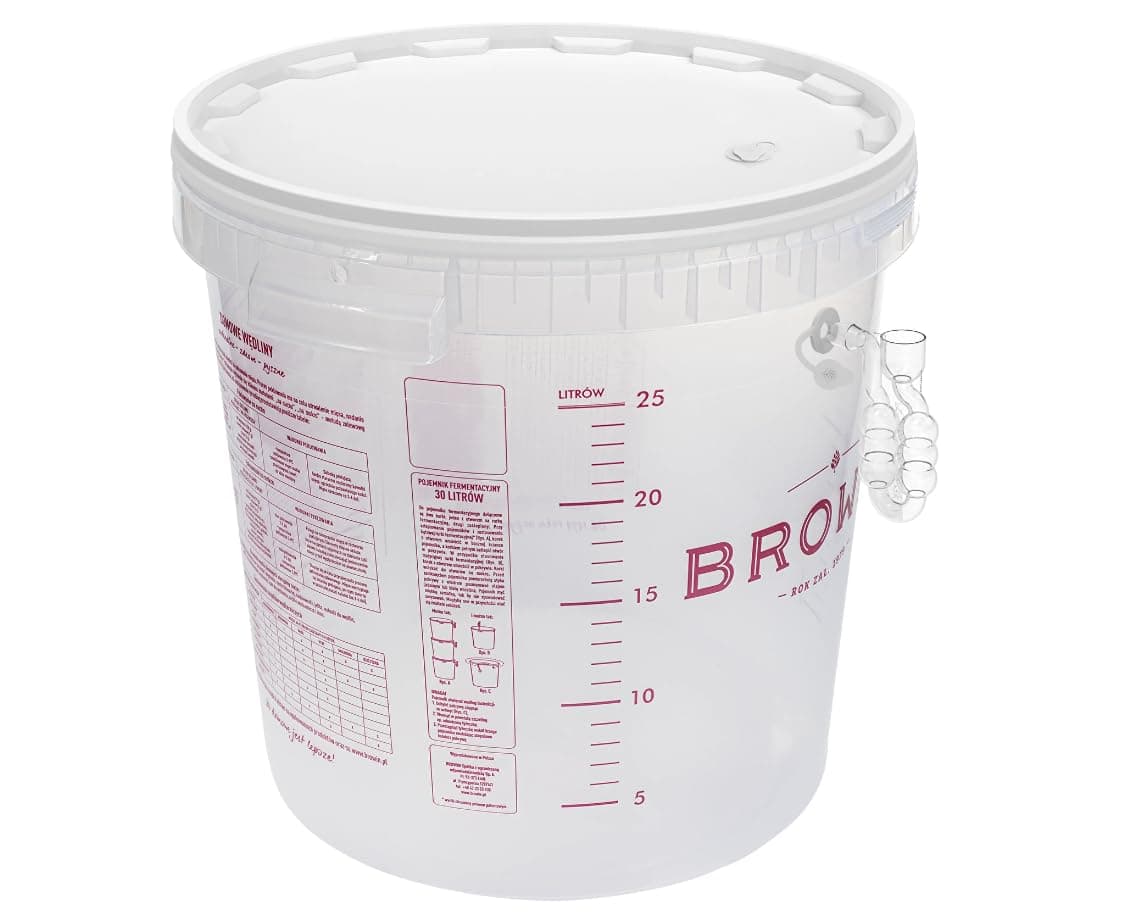 30L Clear Fermentation Bucket with Lid & Airlock - Professional Homebrew Fermenter with Liter Scale & Recipes - BPA-Free Food Grade Plastic for DIY Wine, Beer, Cider & Mead