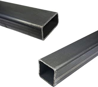 Mild Steel Box Section Square/Rectangular Hollow Section Pipes | 25mm 40mm 50mm x 2.5mm Wall Thickness (25 x 25mm, 100cm)