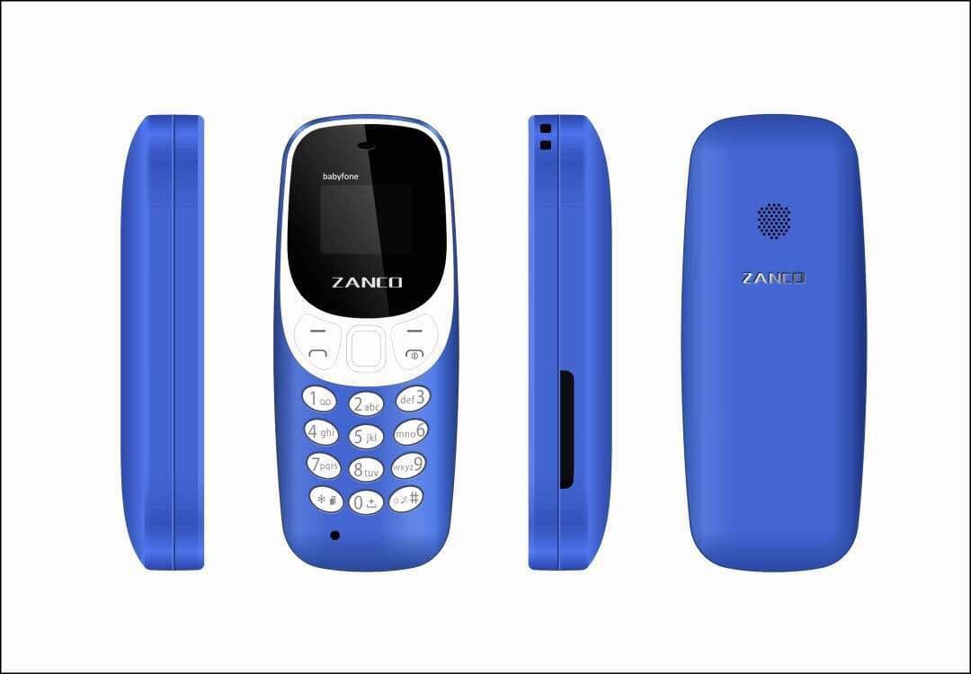 NEW WORLDS SMALLEST TINY BABYFONE by zanco (BLUE)