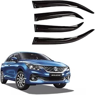 Auto Royal Unbreakable Car Window Door Visor/Rain Guard/Wind Deflector Compatible for (Maruti Suzuki Baleno)