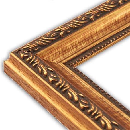 The Rusty Roof Scrolled Gold Picture Frame-Solid Wood, 11x14