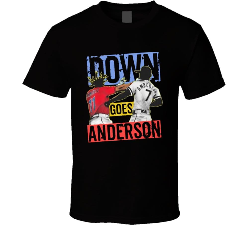 Down Goes Anderson Ramirez Baseball Fight T Shirt