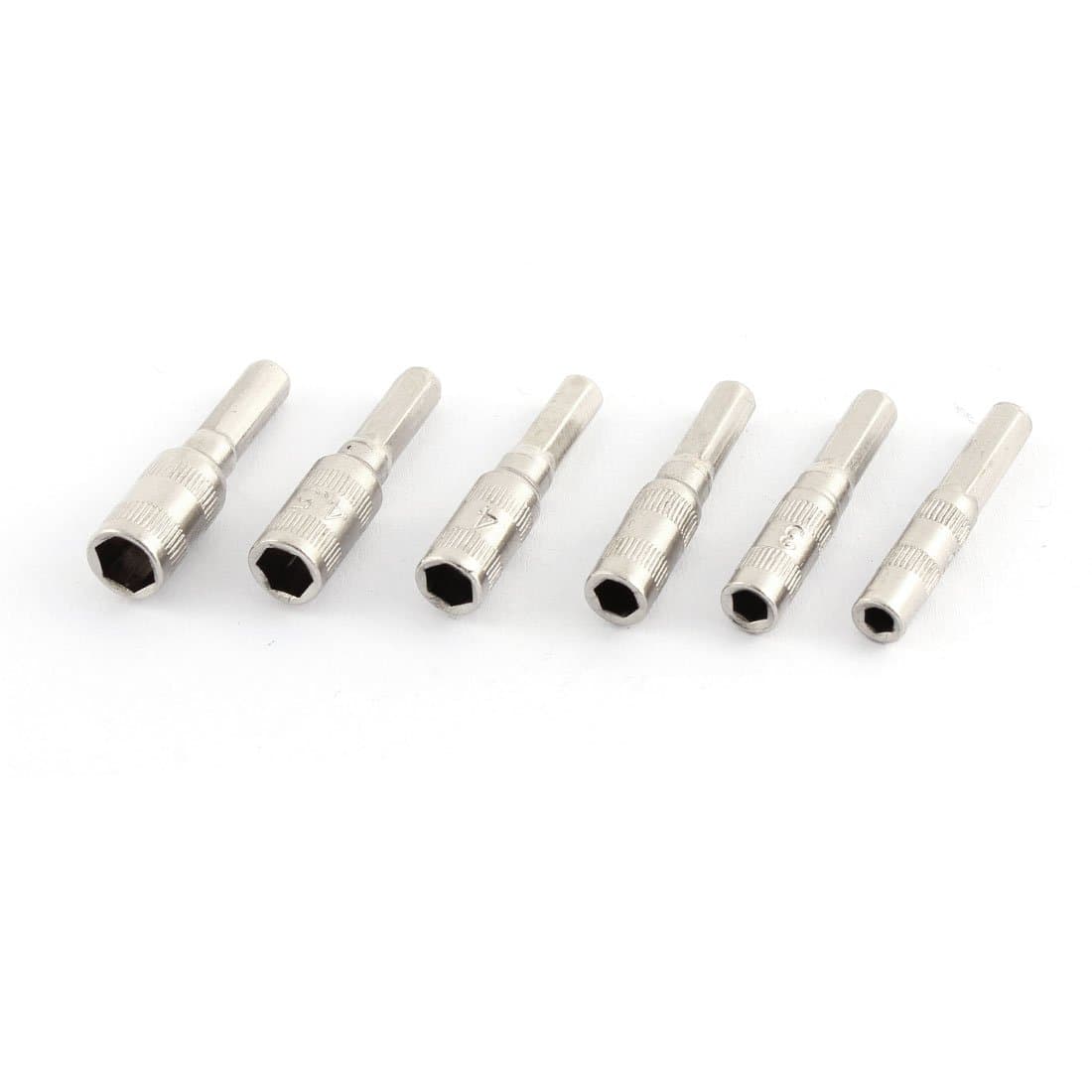 Uxcell H4 Shank 2.5mm 3mm 3.5mm 4mm 4.5mm 5mm 6 Points Hex Socket 6 in 1