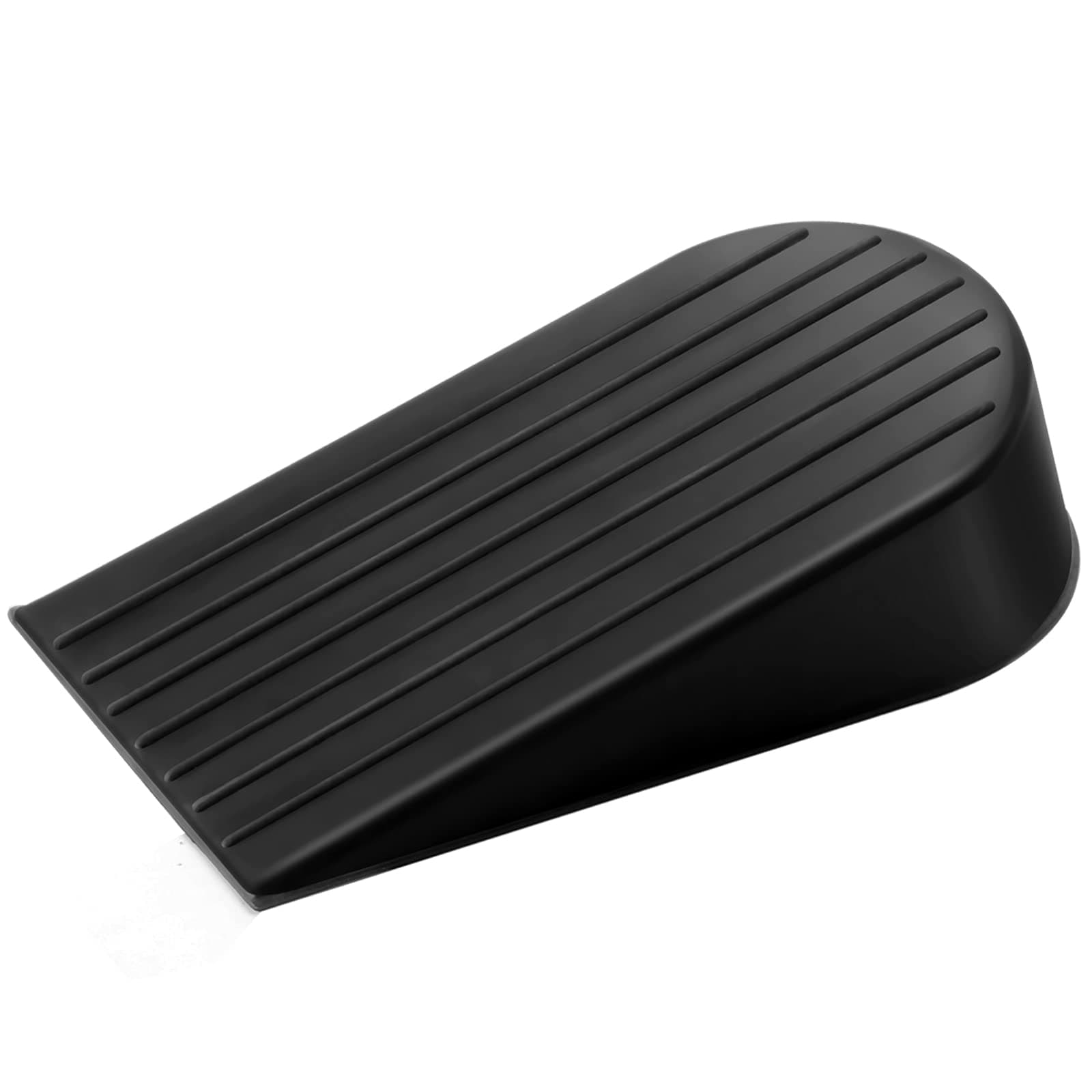 Crosize Black Extra Large Door Stopper, High 1.9 Inches Big Door Stop for Floor Rubber Doorstop Wedge, Door Gaps and Prevent The Lock-Outs, Floor Sturdy Door Stops for Heavy Duty Bottom of Doors
