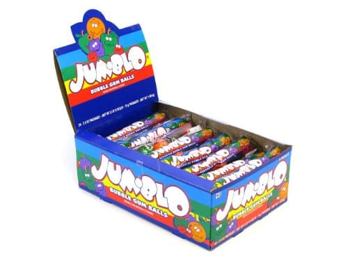 Rain Blo Jum Blo Bubble Gum Balls, King Size Box 18 Tubes