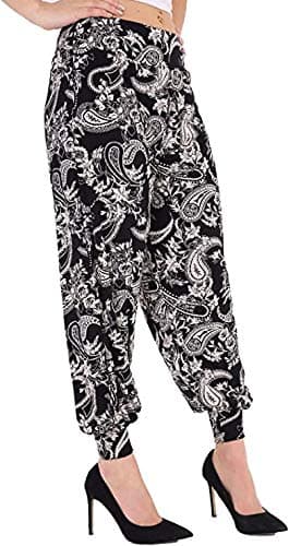 BODYWEAR LTDWomens Plus Size Printed Pattern Ladies Long Harem Pants Trousers