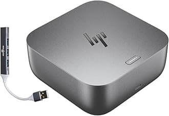 HP Thunderbolt Dock 280W G4 with Combo Cable and Dockztorm Hub, Thunderbolt 4, 5 USB, HDMI, 2 Display Port, RJ-45, with a Single Cable Connection to Any Brand Laptop (4J0G4AA#ABA)