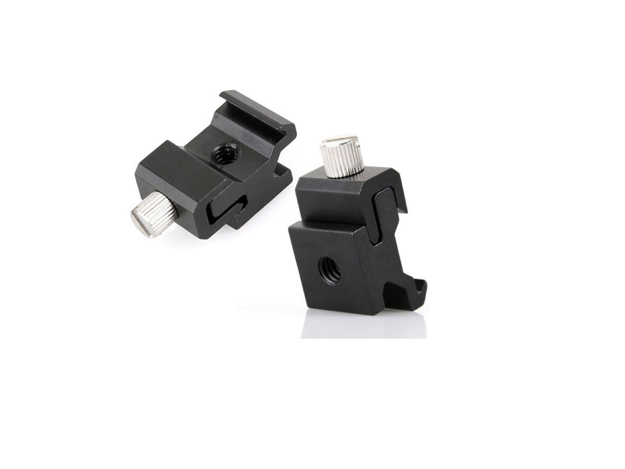 Foitech Metal Flash Hot Shoe Mount Adapter to 1/4" Thread for Studio Light Stand Tripod (2pcs Pack)
