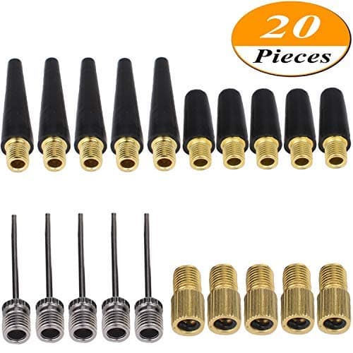 YSECTL Janegio 20 Pieces Needle Inflator Kit Ball Pump Needle Set Needle Nozzle Adapter