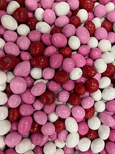 Peanut M&Ms, Red, Pink, & White, Milk Chocolate Peanut Candy (5Lbs.) Great for Gifts, Easter, Mother's Day, Baby Showers & Reveals!!