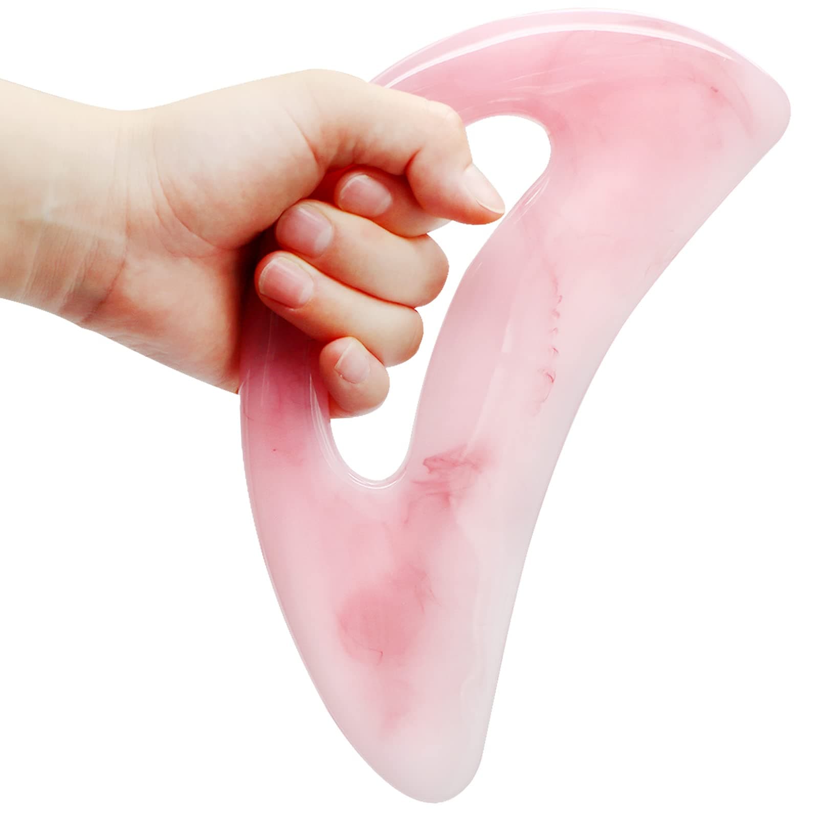Lymphatic Drainage Massager,Body Gua Sha,Cellulite Massager Tool,Rose Quartz Gua Sha,Lipedema Legs Treatment,Perineal Massage Tool,Jade Roller,Muscle Scraper,Beauty Tools for Neck Back Leg