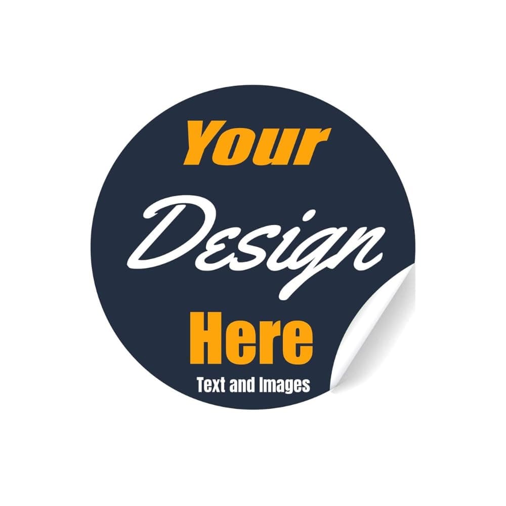 VulgrCo Custom Stickers, Image or Text- Vinyl Custom Labels Stickers Personalized - Waterproof, Dishwasher Safe, Fade Resistant, UV Protected Business Labels