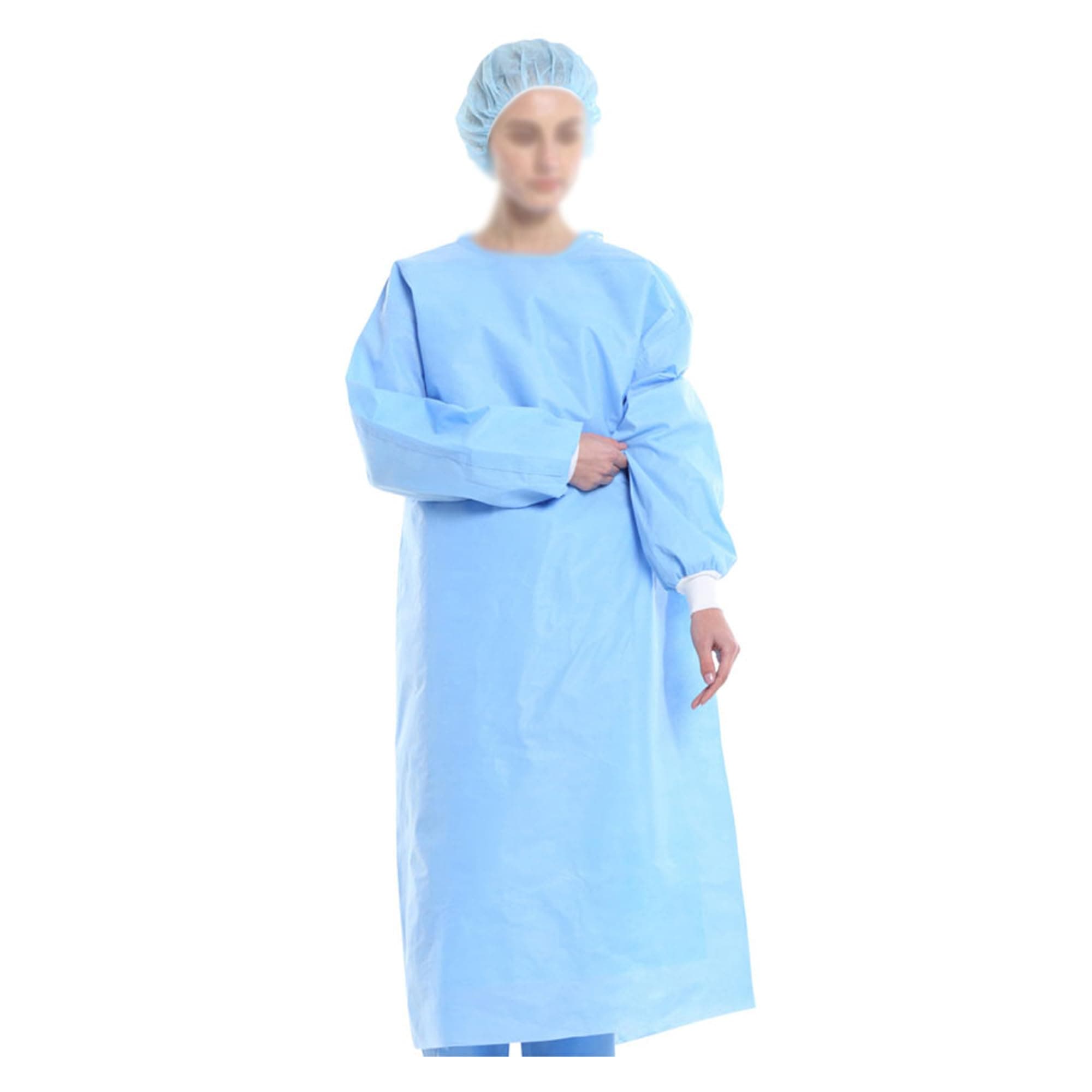 Surgical Gown with Cuff | Non-Woven Hydrophobic SMS Material | Elastic Cuffs | Includes 2 Hand Towels