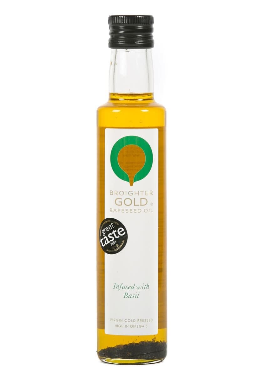 Broighter GOLD Rapeseed Oil - Basil Infused 250ml