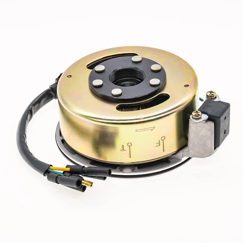 2 Coil Ignition Magneto Stator Flywheel Rotor Kit ATV Magneto Stator Plate for 50cc 70cc 90cc 110cc 125cc Taotao Kazuma SSR Baja ATV Quad Dirt Kick Bike 4 Wheeler