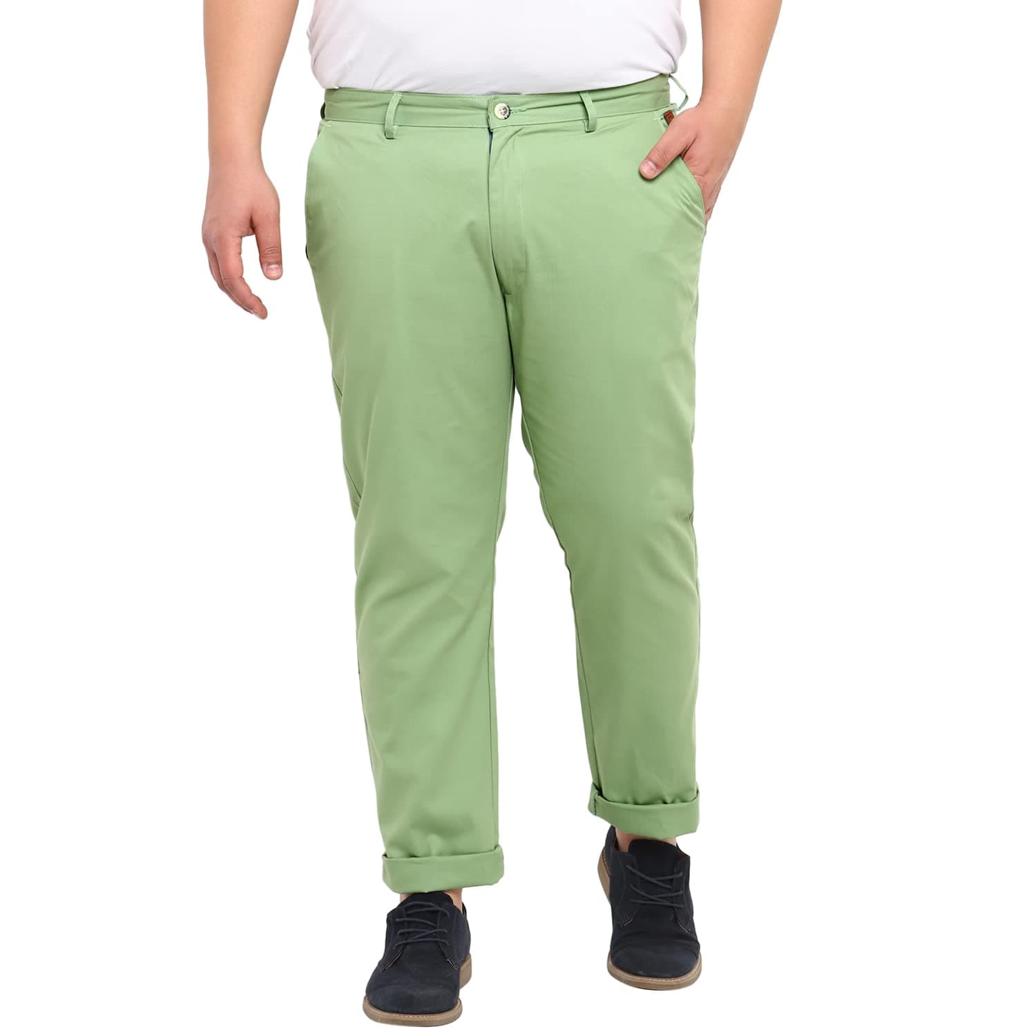 Urbano Plus Men's Regular Fit Mid Rise Trouser