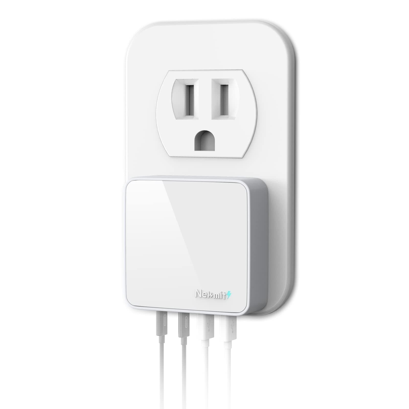 Nekmit 52W 4-Port Wall Charger White