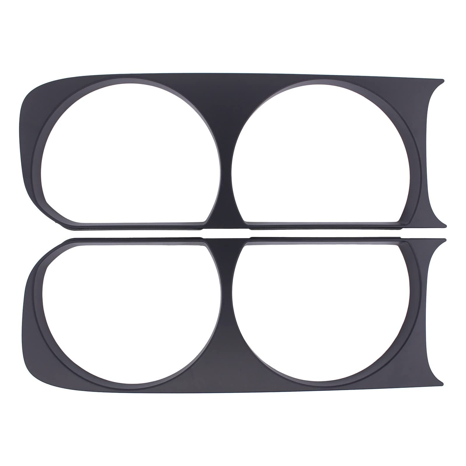 NewYall Matte Black Left and Right Headlight Bezel for Dodge Challenger Coupe 2008-2014