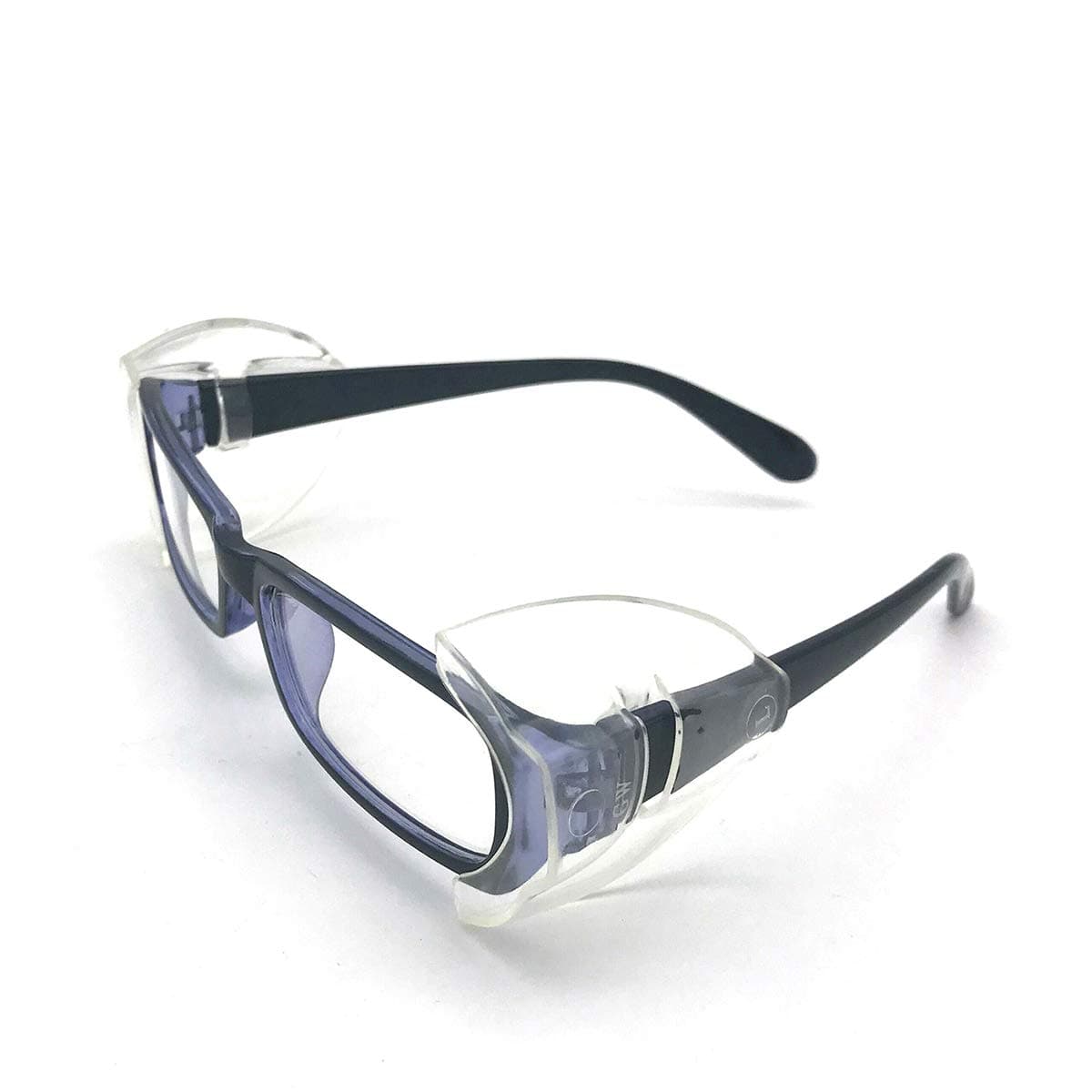 Wing Shaped Glasses, Non-Slip on Clear Side Protectors for Safety Glasses, Safety Glasses Side Shields - Flexible Compatible with Small/Medium/Large Glasses