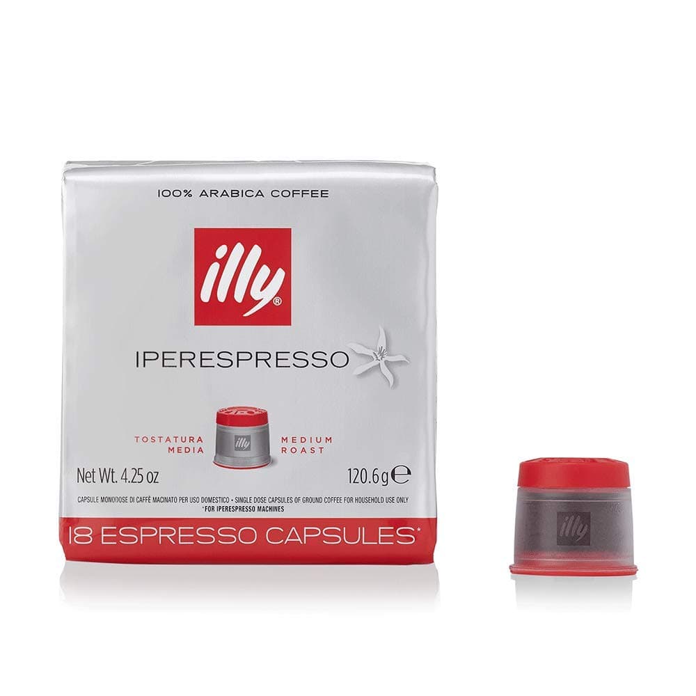 Illy 6 Boîtes rouges de 18 capsules, pour un total de 108 capsules