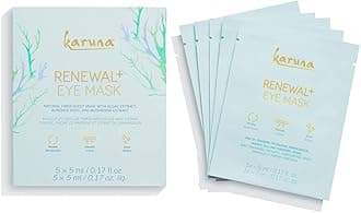 Karuna Skin - Renewal+ Eye Mask | Under Eye Patches for Tired Eyes |Burdock Root & Mushroom Extract | For Puffy Eyes & Fine Lines | 5 per Pack