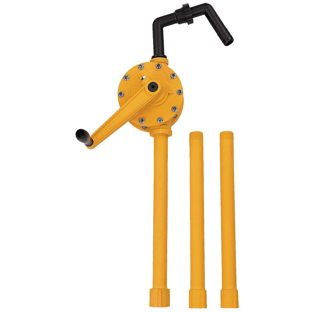 AFF Polypropylene Manual Rotary Barrel Pump with 2" Bung Adapter (Included), Fits 15 to 55 Gallon Drums, 8075