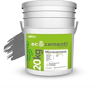 Microcement Continuous Coating for Walls and Floors - Versatile, Durable, and Elegant Surface for Home and Office Renovations (Natural Lead Gray, 44.09 lb)